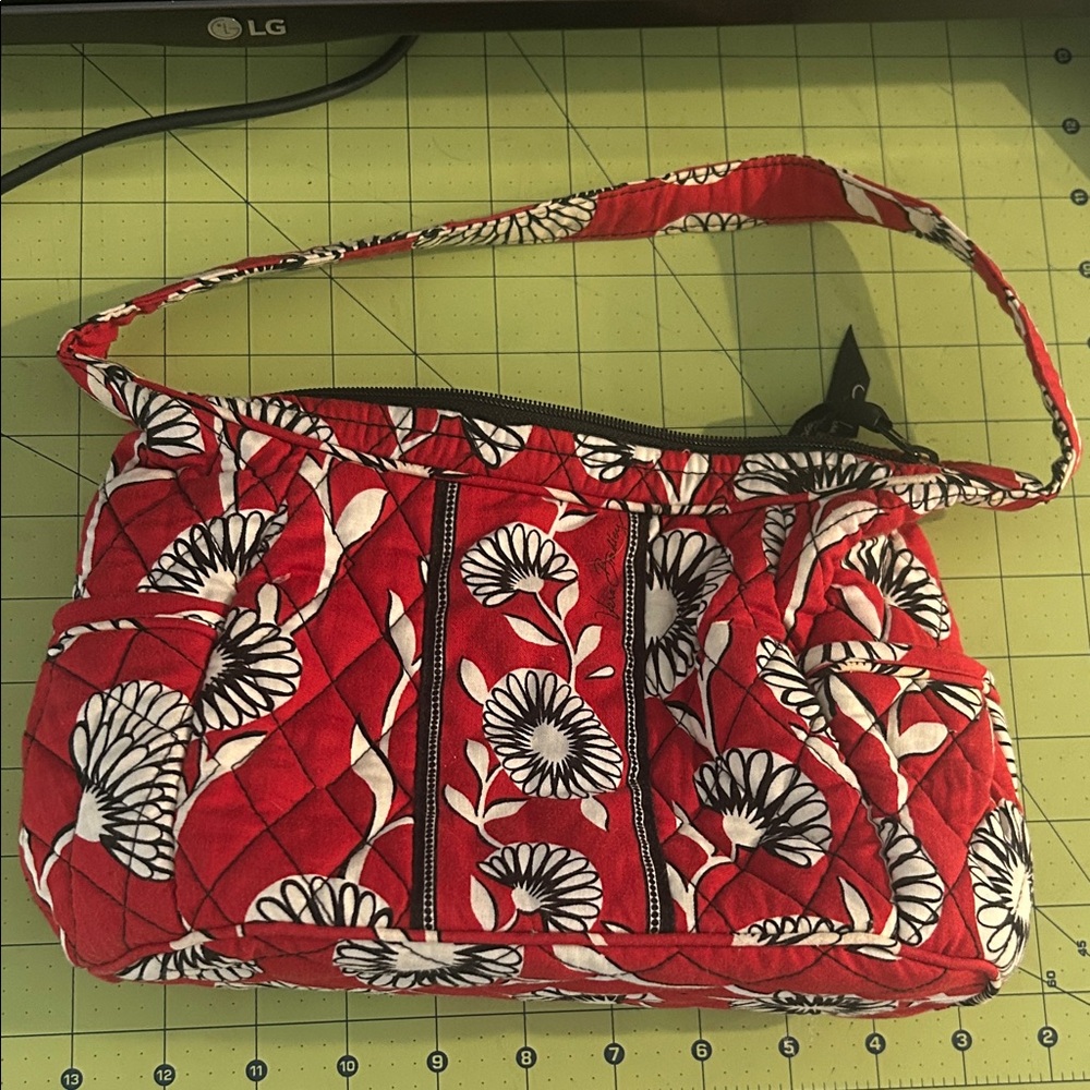 Red Floral Quilted Handbag Vera Bradley